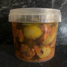 Load image into Gallery viewer, Sundried Tomato marinated Queen pitted Olives 300g
