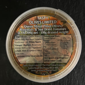 Sundried Tomato marinated Queen pitted Olives 300g