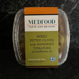 Mixed Pitted Olives with Sundried Tomatoes 280g